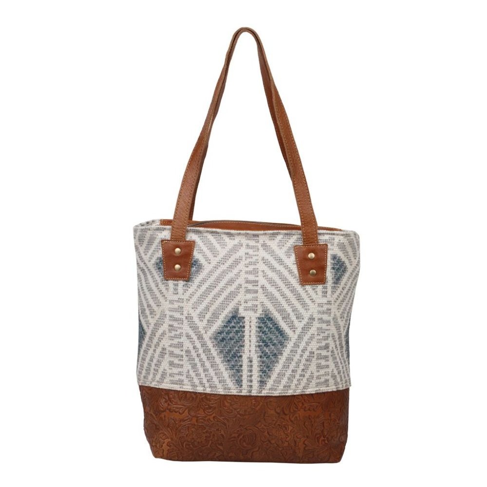 Concealed Carry Shoulder Bag-Leather & Canvas Myra Bag Handbag-Mind Blowing